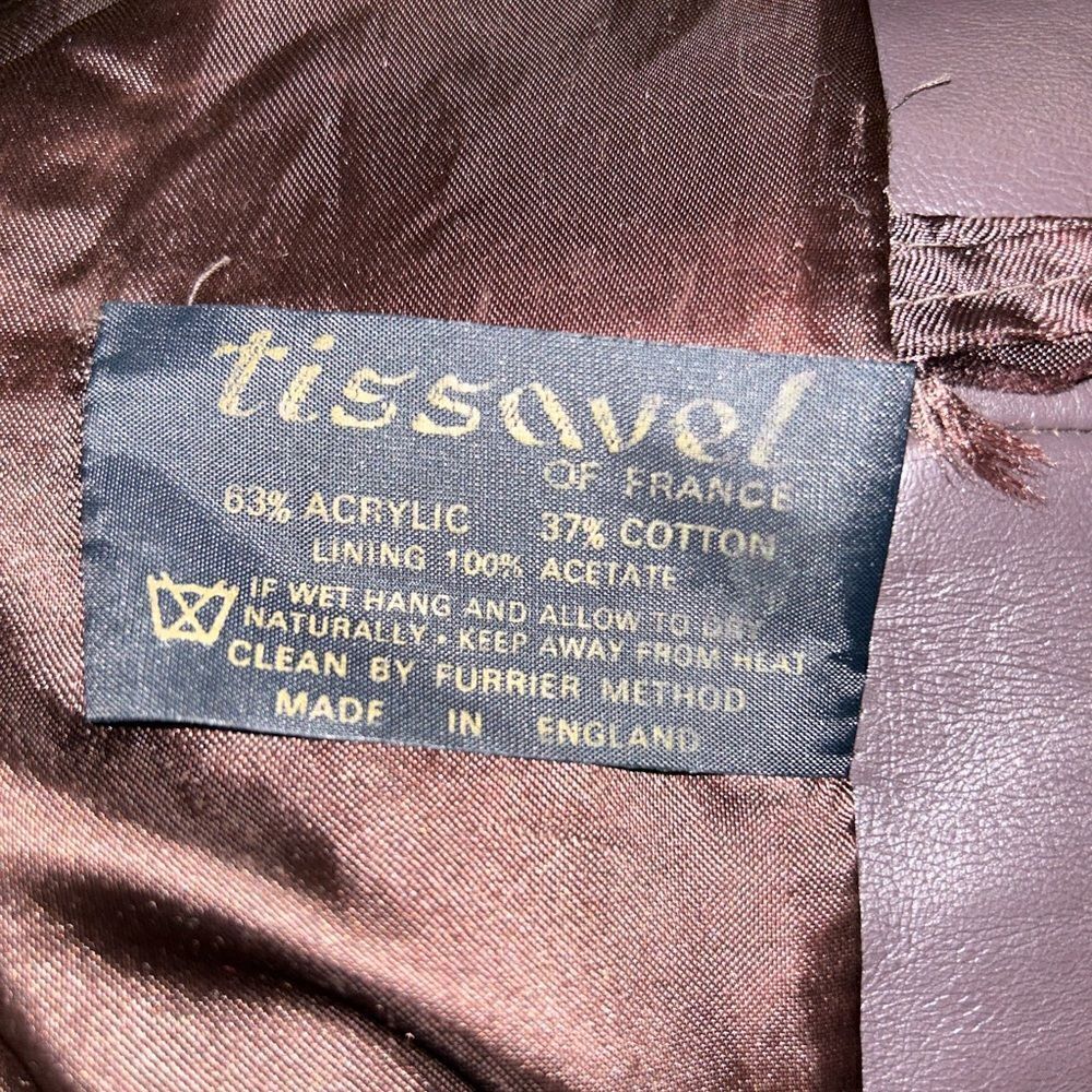 Vintage Tissavel of France faux fur brown coat size S‎ - Picture 5 of 5